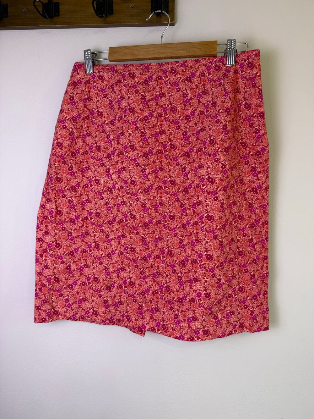 Vintage 90s Cherokee Floral Skirt Pink Orange Y2K Spring Midi 14